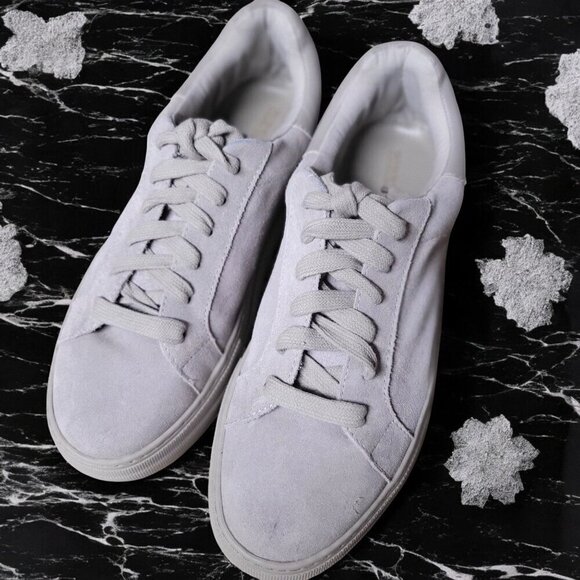 Steve Madden Shoes - Winnie Harlow X SM Gray Suede Platform Sneakers Womens SZ 7.5M